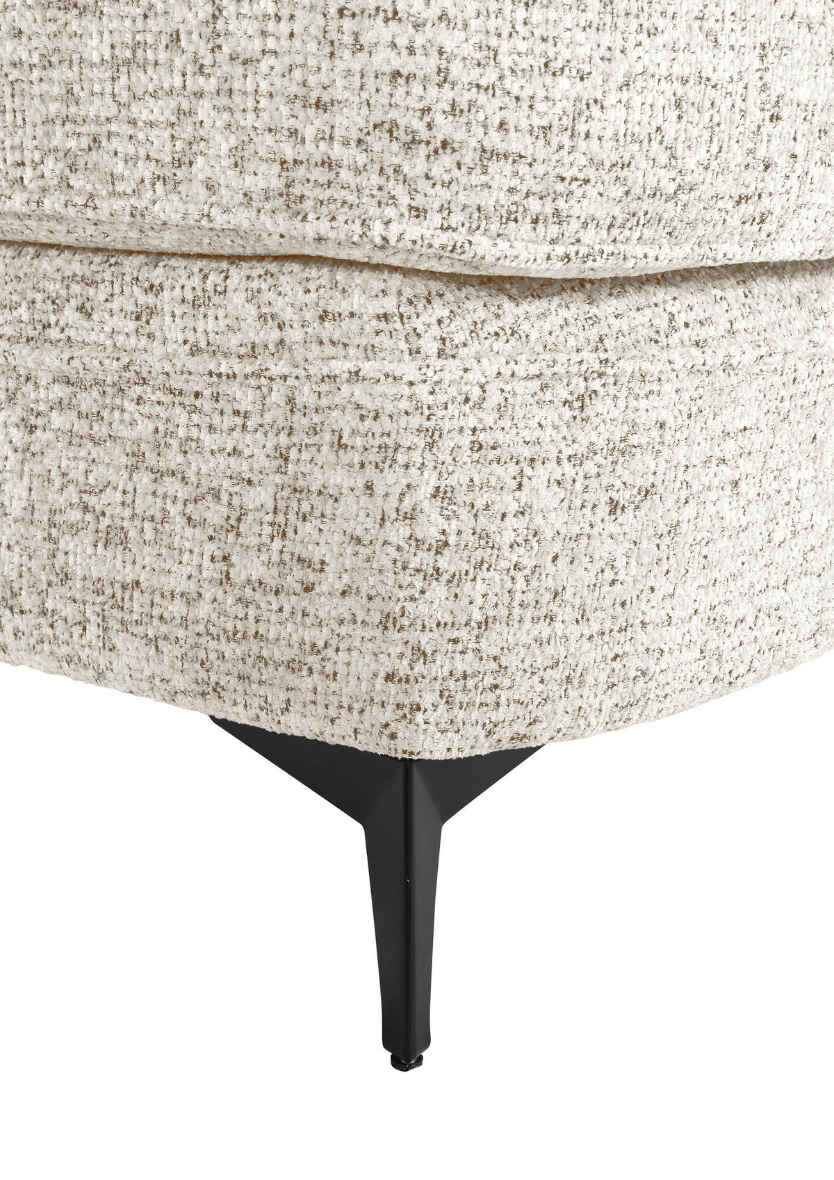 MEGASOFA in Flachgewebe Beige  - Beige/Schwarz, ROMANTIK / LANDHAUS, Textil/Metall (273/79/125cm) - Landscape