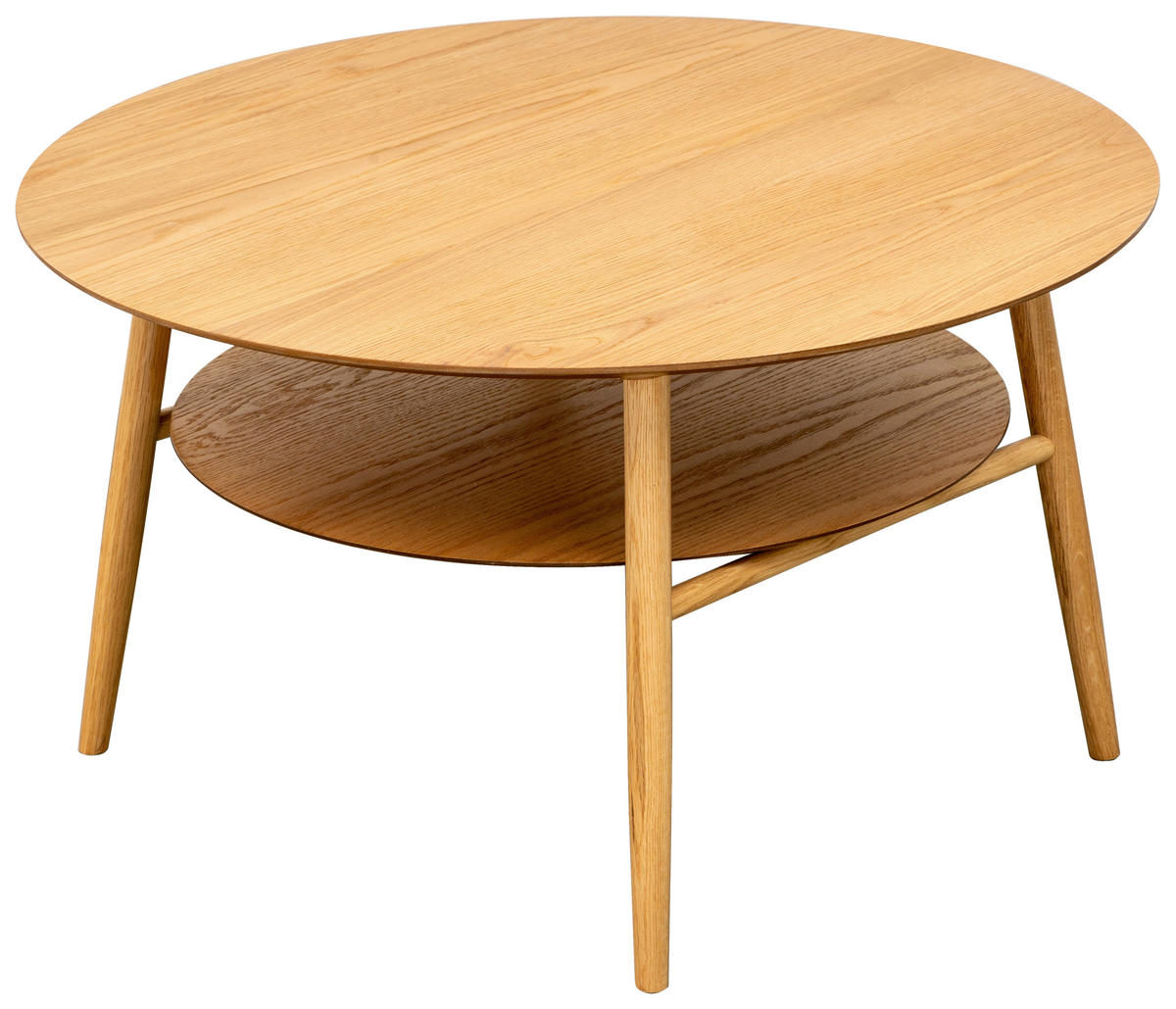 COUCHTISCH Eiche furniert rund Eichefarben  - Eichefarben, MODERN, Holz/Holzwerkstoff (80/45/80cm) - MID.YOU