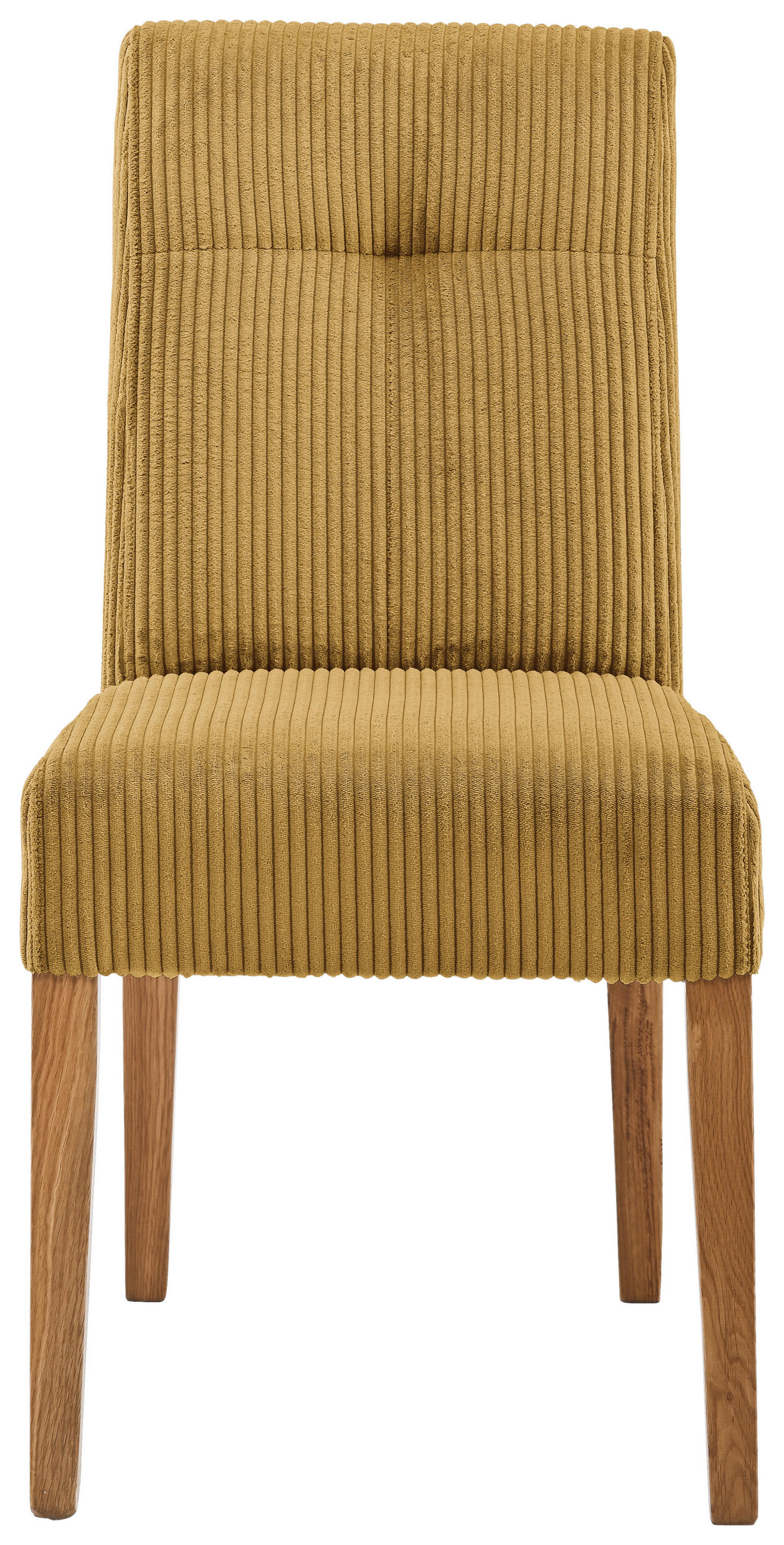 STUHL Cord Eichefarben, Currygelb Eiche massiv  - Currygelb/Eichefarben, KONVENTIONELL, Holz/Textil (47,5/91,5/63cm) - home24