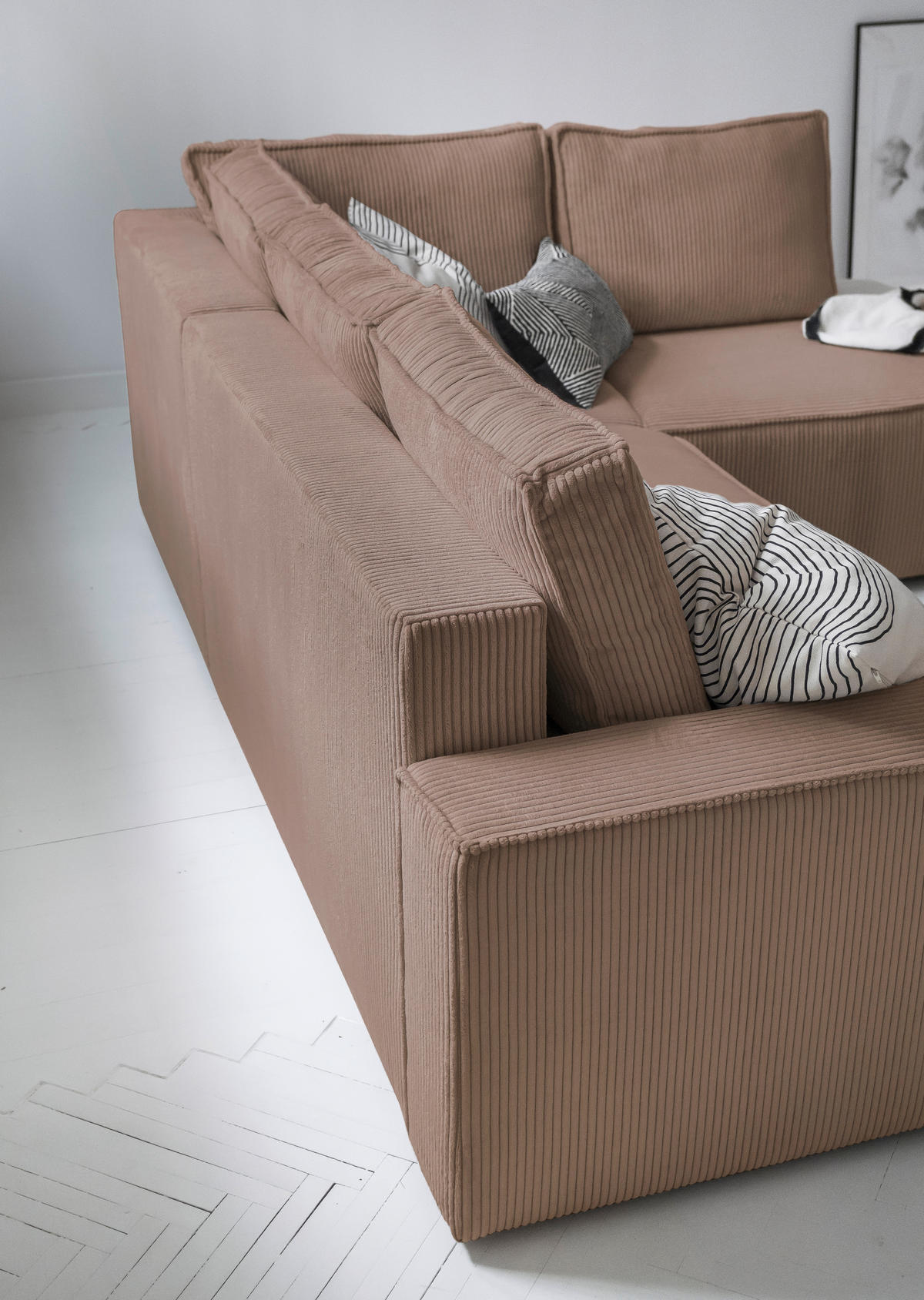 KUTNA GARNITURA tekstil  taupe   - crna/taupe, Design, tekstil/plastika (247/194cm) - MID.YOU