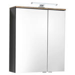 SPIEGELSCHRANK 60/70/20 cm  - Chromfarben/Grau, KONVENTIONELL, Glas/Holzwerkstoff (60/70/20cm) - Xora