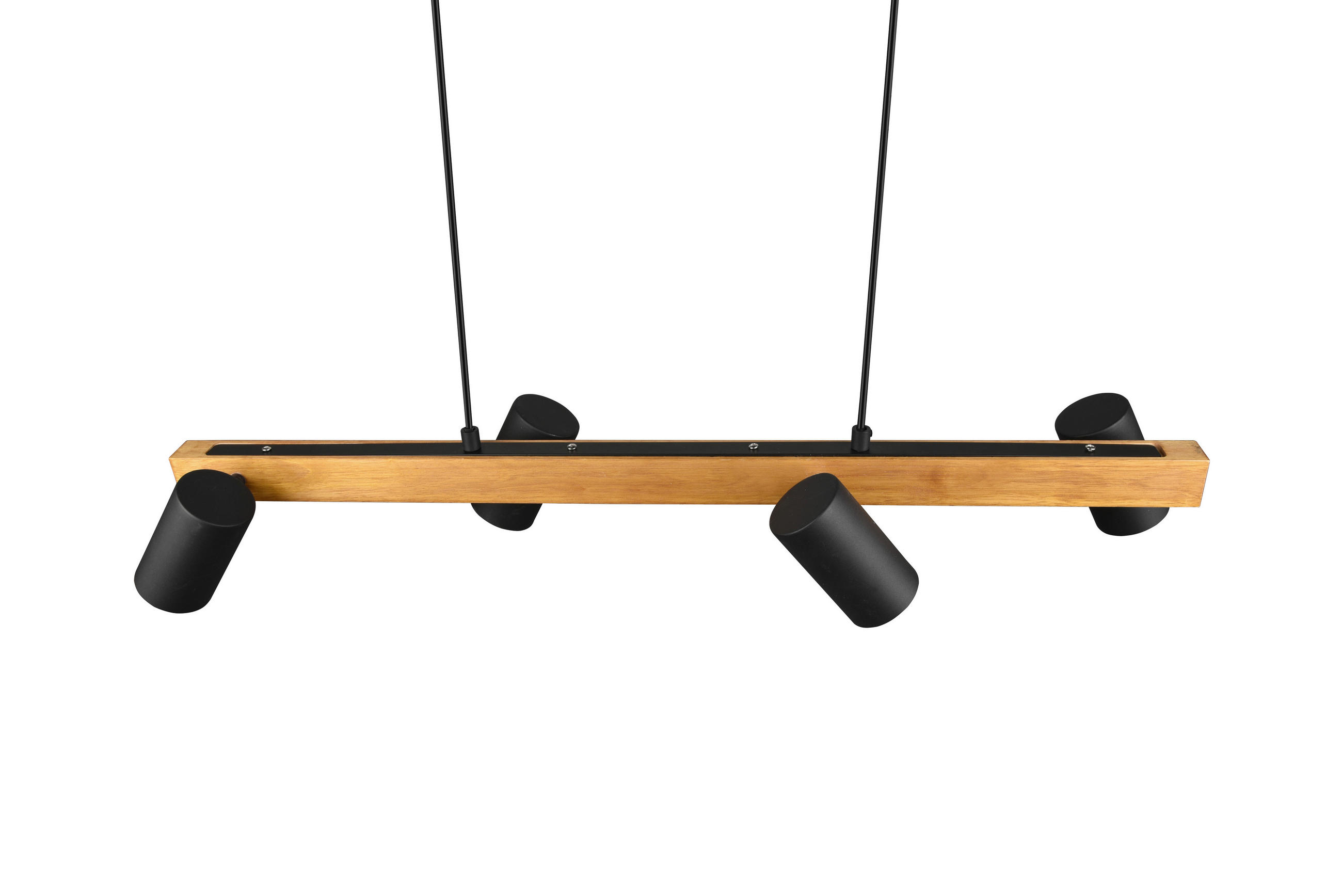 HÄNGELEUCHTE Marley 80/20/150 cm   - Schwarz, Basics, Holz/Metall (80/20/150cm) - Trio Leuchten