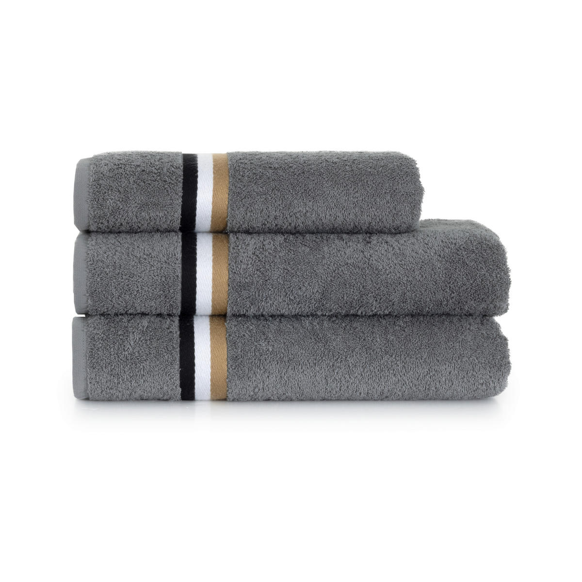 DUSCHTUCH 70/140 cm BLINEA  - Grau, Design, Textil (70/140cm) - Hugo Boss
