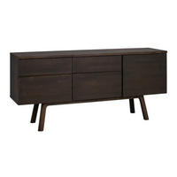 SIDEBOARD  170/77/42 cm 2 låda(or)  - mörkbrun, Design, trä (170/77/42cm) - Rowico