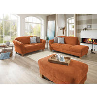 RÉCAMIERE in Flachgewebe Terracotta  - Terracotta/Naturfarben, Konventionell, Holz/Textil (194/84/91cm) - Sit & More