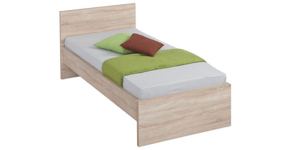 BETT 90/200 cm in Sonoma Eiche - Sonoma Eiche, KONVENTIONELL, Holzwerkstoff (90/200cm) - Carryhome
