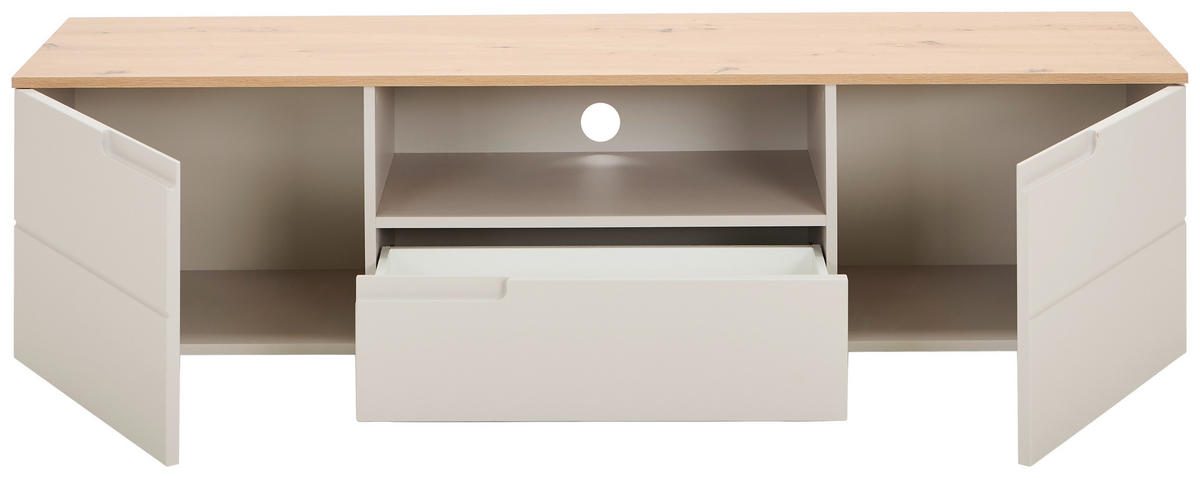 NÍZKÁ KOMODA, kašmírová, dub artisan, 165/42/40 cm - kašmírová/dub artisan, Design, kompozitní dřevo/plast (165/42/40cm) - MID.YOU