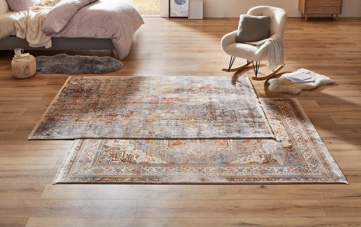 VINTAGE-TEPPICH 200/285 cm Samarkand Grau, Multicolor  - Multicolor/Grau, LIFESTYLE, Textil (200/285cm) - Novel