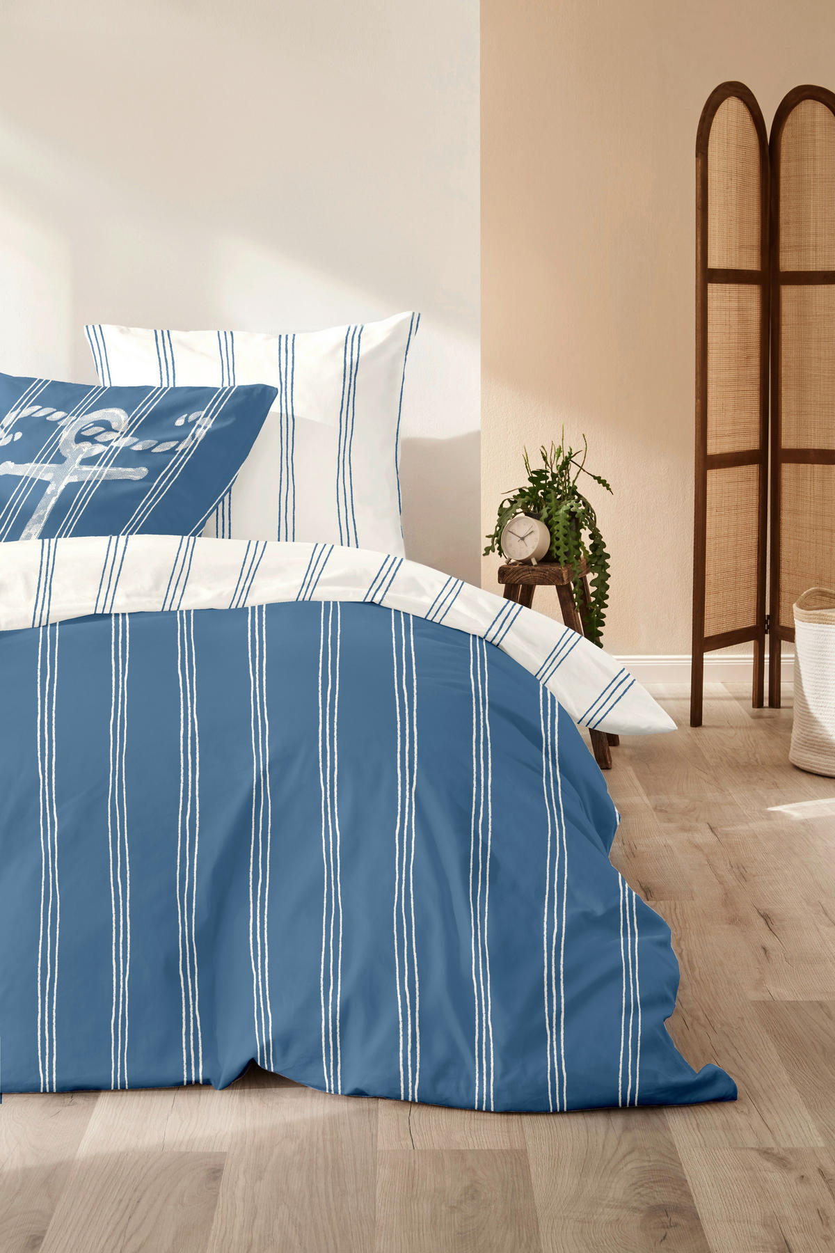 BETTWÄSCHE Renforcé 135/200 cm  - Blau, Basics, Textil (135/200cm)