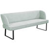 SITZBANK 205/91/66 cm Webstoff Schwarz, Türkis  - Türkis/Schwarz, Design, Textil/Metall (205/91/66cm) - Novel