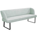 SITZBANK 205/91/66 cm Webstoff Schwarz, Türkis  - Türkis/Schwarz, Design, Textil/Metall (205/91/66cm) - Novel