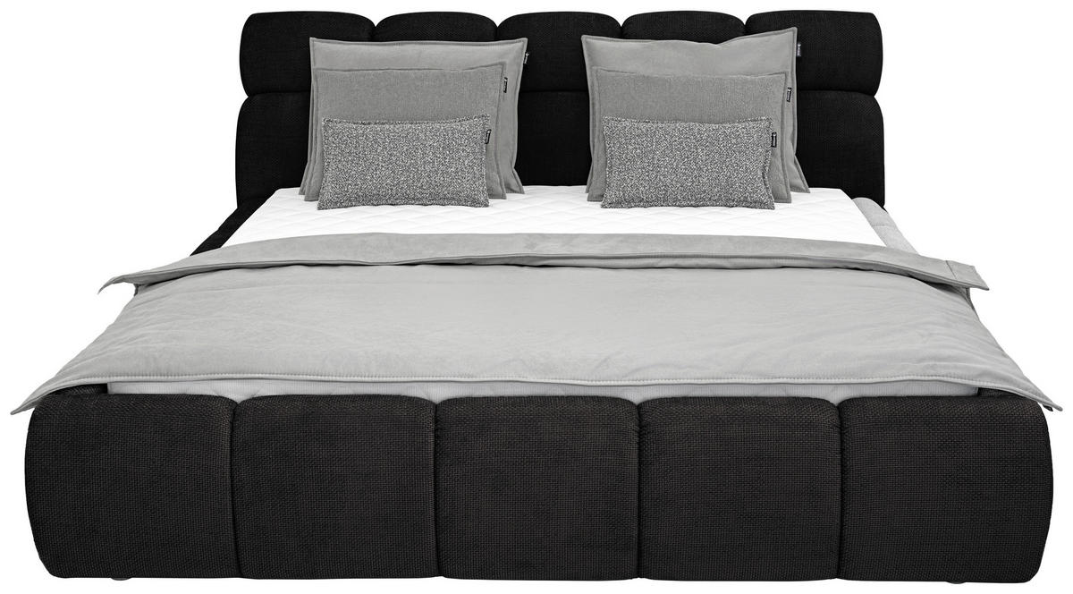 POLSTERBETT 140/200 cm  in Schwarz  - Schwarz, Design, Kunststoff/Textil (140/200cm) - Esposa