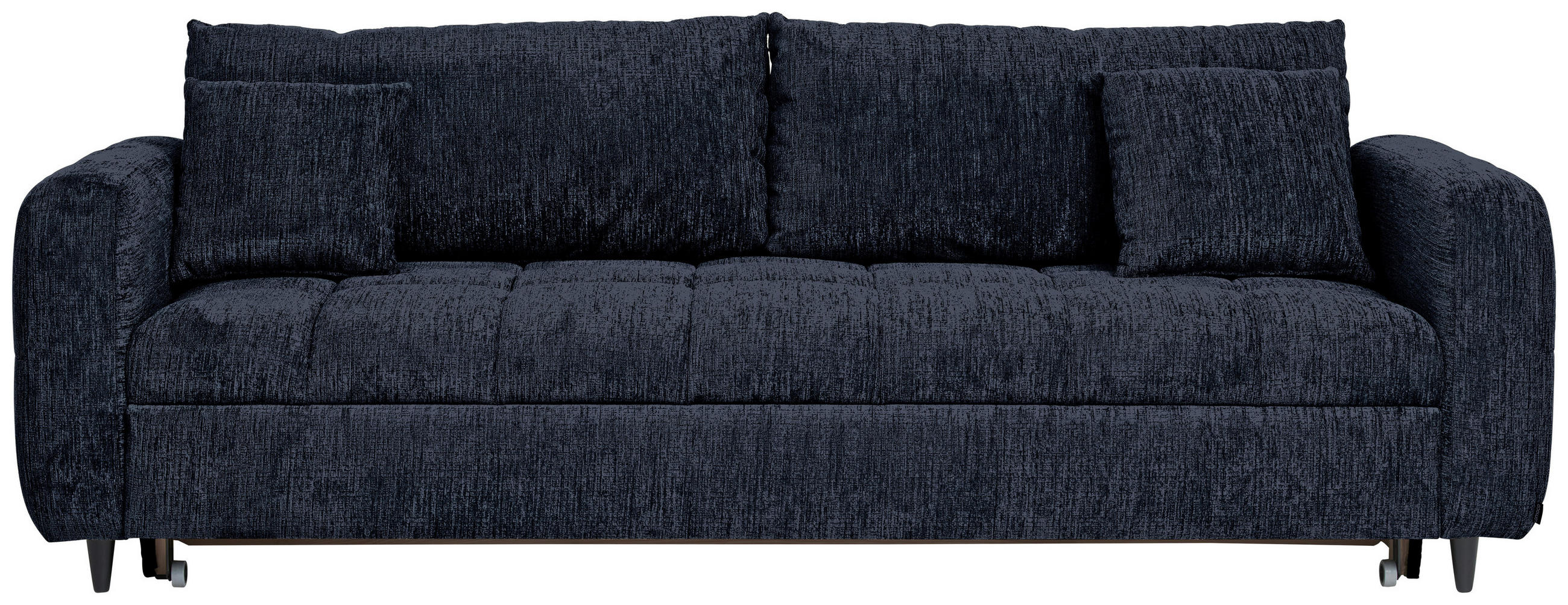 SCHLAFSOFA Flachgewebe Dunkelblau  - Schwarz/Dunkelblau, Design, Holz/Textil (236/88/101cm) - Lomoco