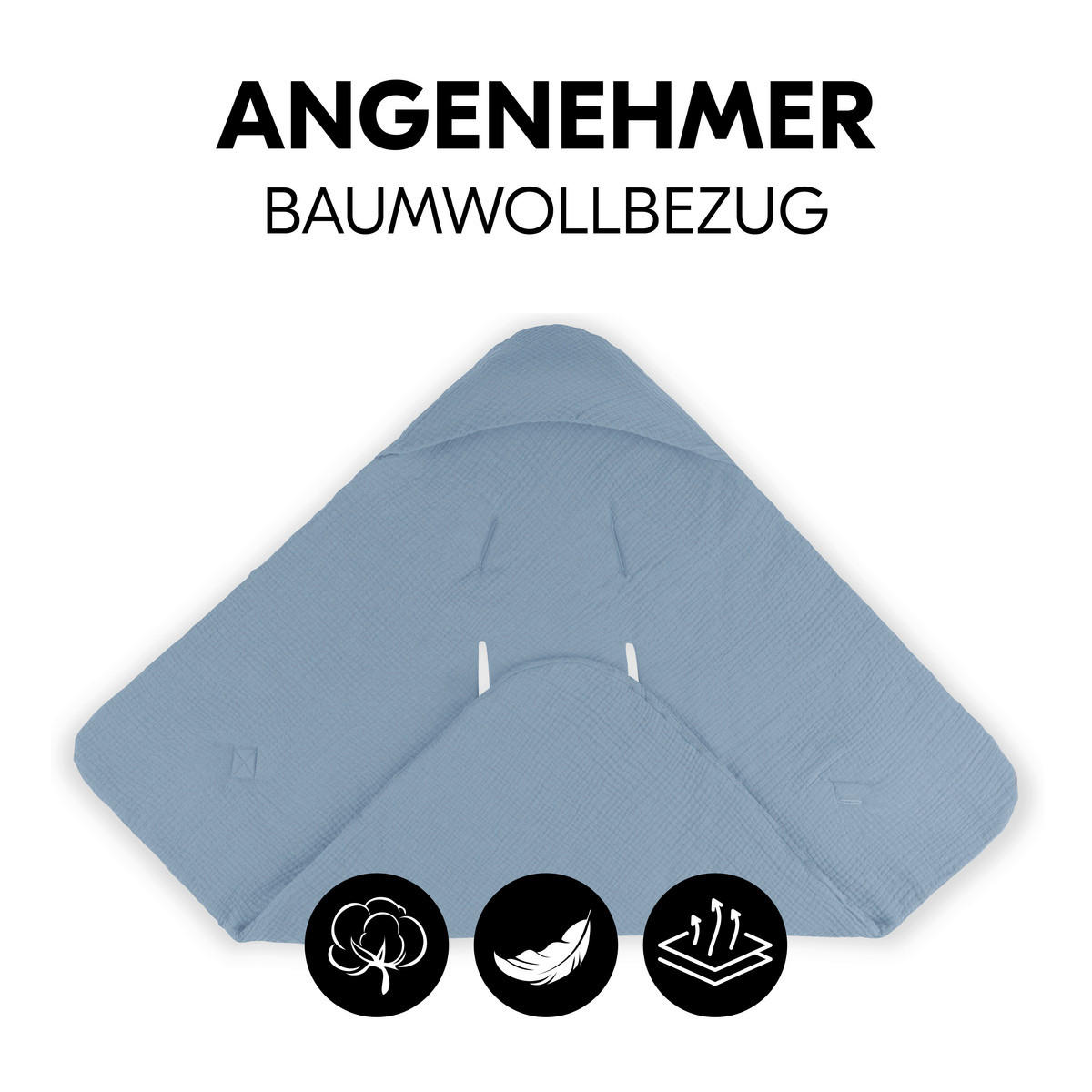 EINSCHLAGDECKE Snuggle so Cosy      - Hellblau, Basics, Textil (75/0,6/75cm) - Hauck