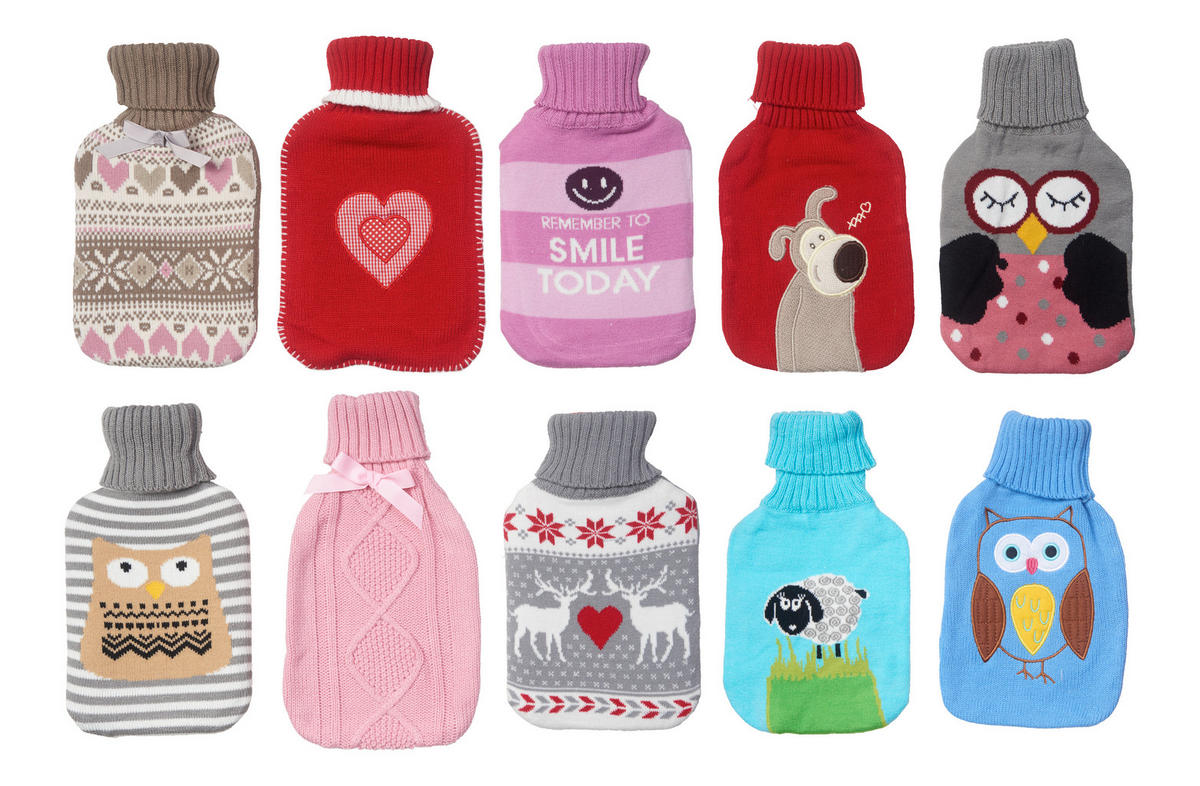 WÄRMFLASCHE - Multicolor, Lifestyle, Kunststoff/Textil (32.7/20/4.5cm) - X-Mas