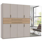 KLEIDERSCHRANK  in Eichefarben, Kaschmir  - Kaschmir/Eichefarben, Design, Glas/Holzwerkstoff (270/208/65cm) - Carryhome