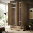 DREHTÜRENSCHRANK  in Sonoma Eiche  - Alufarben/Sonoma Eiche, KONVENTIONELL, Holzwerkstoff/Kunststoff (121/176/51cm) - Carryhome