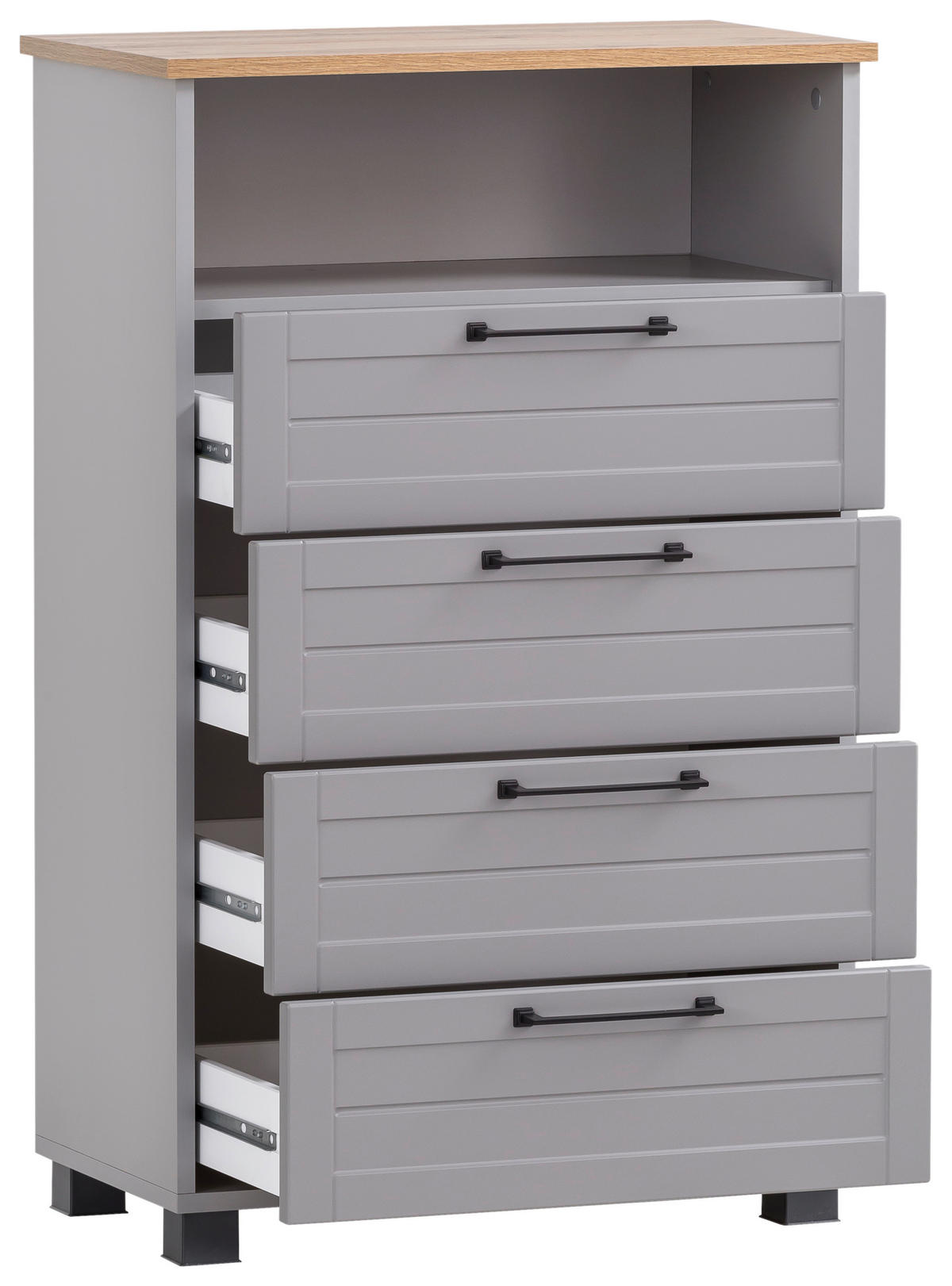 HIGHBOARD  in 62,4/102/34,1 cm  - Platinfarben/Eichefarben, Holzwerkstoff/Kunststoff (62,4/102/34,1cm) - MID.YOU