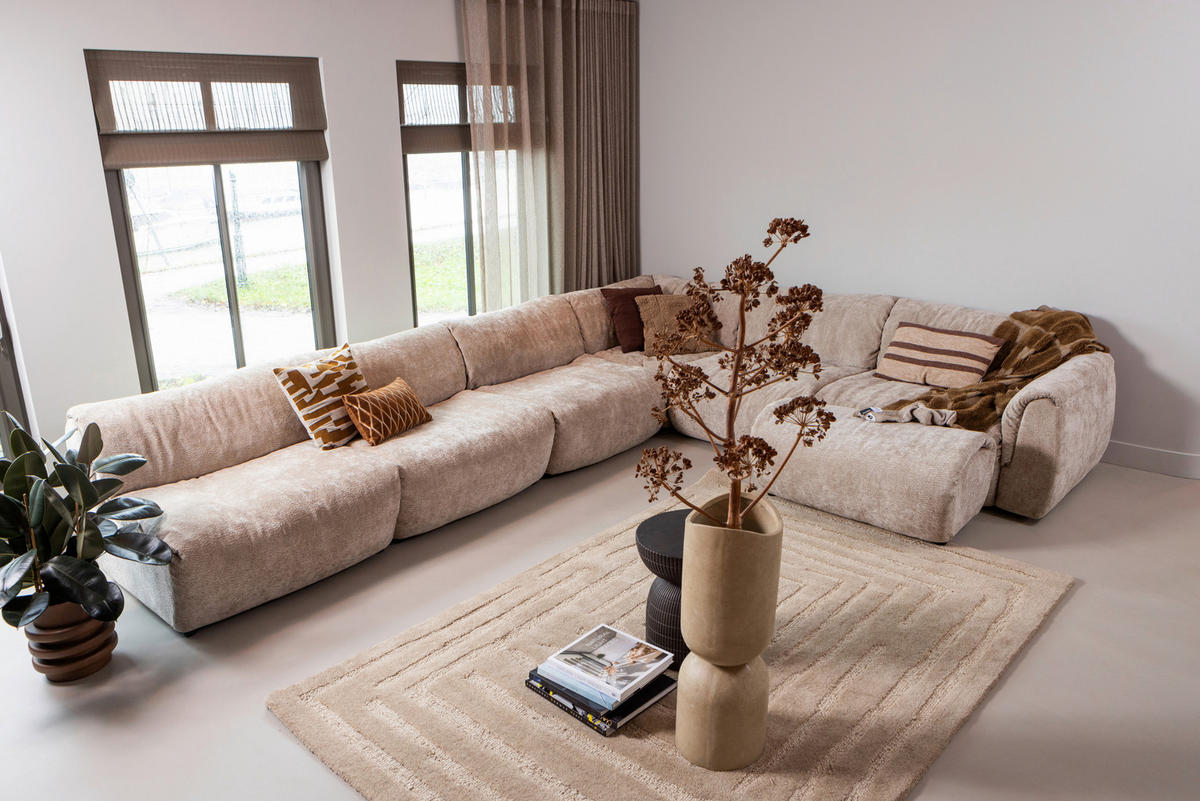 BODENVASE 75 cm  - Beige, Basics, Stein (25/75/25cm) - Livetastic