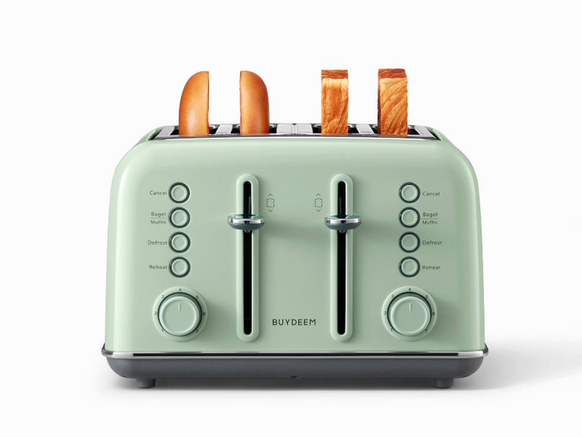 KENYÉRPIRÍTÓ - pasztellzöld, Basics, fém (29/22/32cm) - BUYDEEM