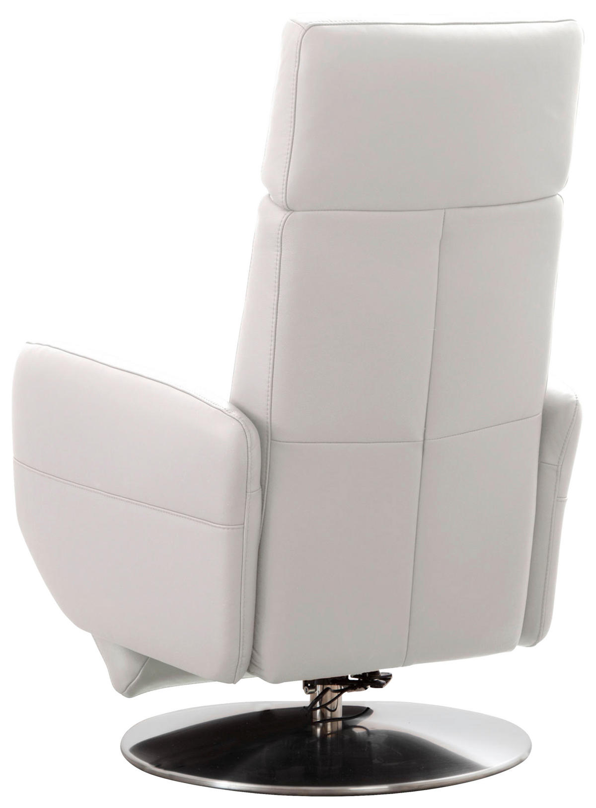 DREHSTUHL  in Weiss  - Chromfarben/Weiss, Konventionell, Leder/Metall (71/110/82cm) - Sit & More