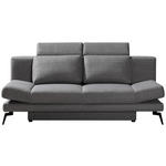 SCHLAFSOFA Webstoff Anthrazit  - Anthrazit/Schwarz, Design, Textil/Metall (207/101/105cm) - Novel
