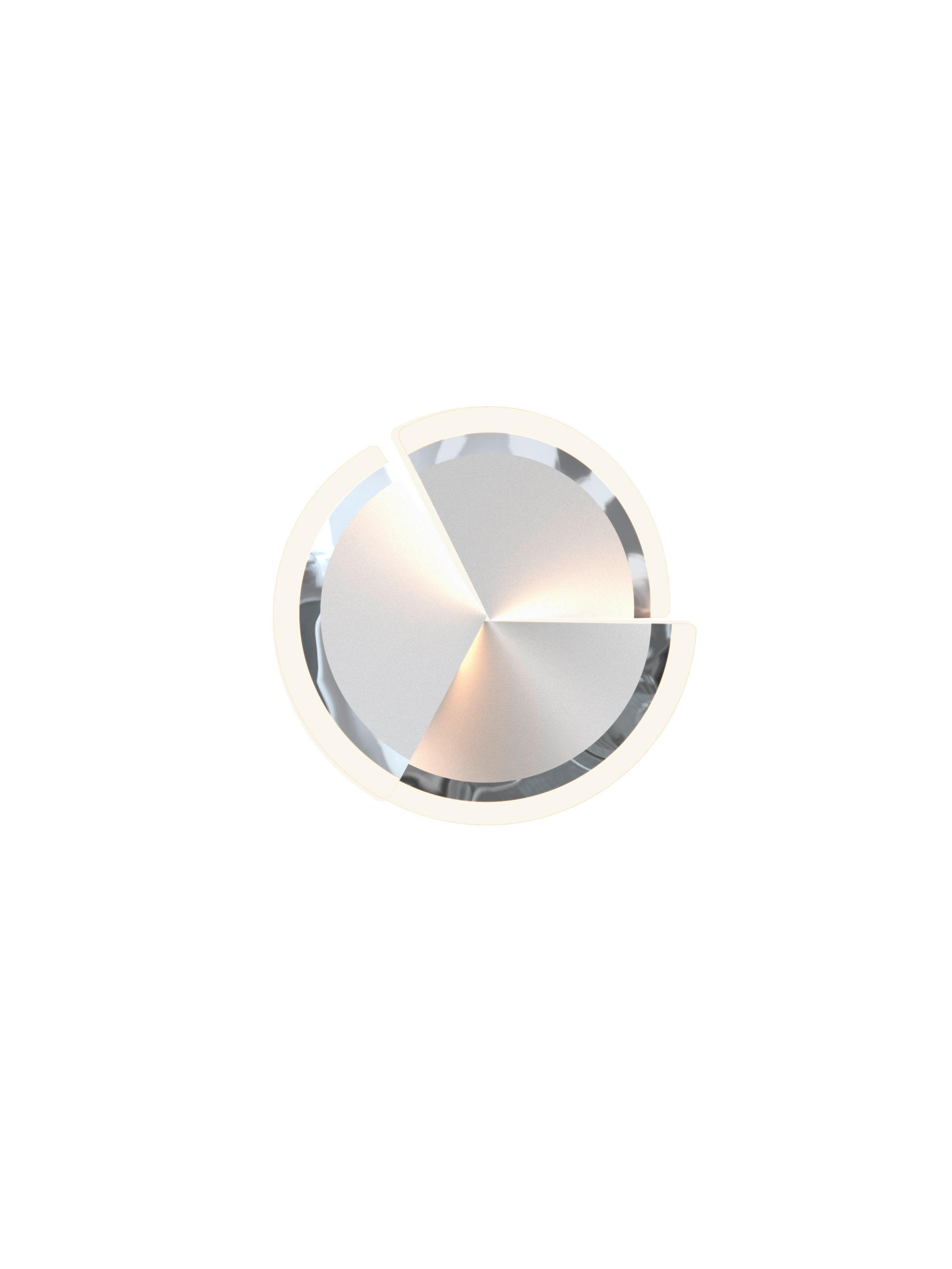 APLICĂ DE PERETE CU LED - alb/culoare crom, Design, plastic/metal (20,5/8cm) - Wofi