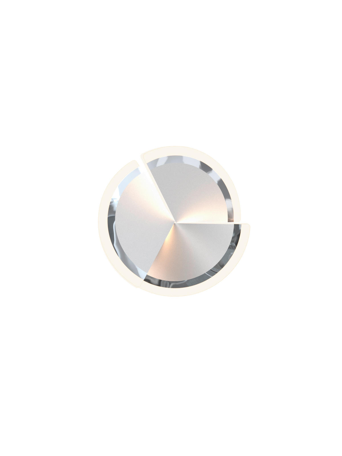 APLICĂ DE PERETE CU LED - alb/culoare crom, Design, plastic/metal (20,5/8cm) - Wofi