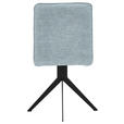 STUHL drehbar Webstoff Schwarz, Hellblau  - Schwarz/Hellblau, Design, Textil/Metall (46,5/87/64cm) - Voleo
