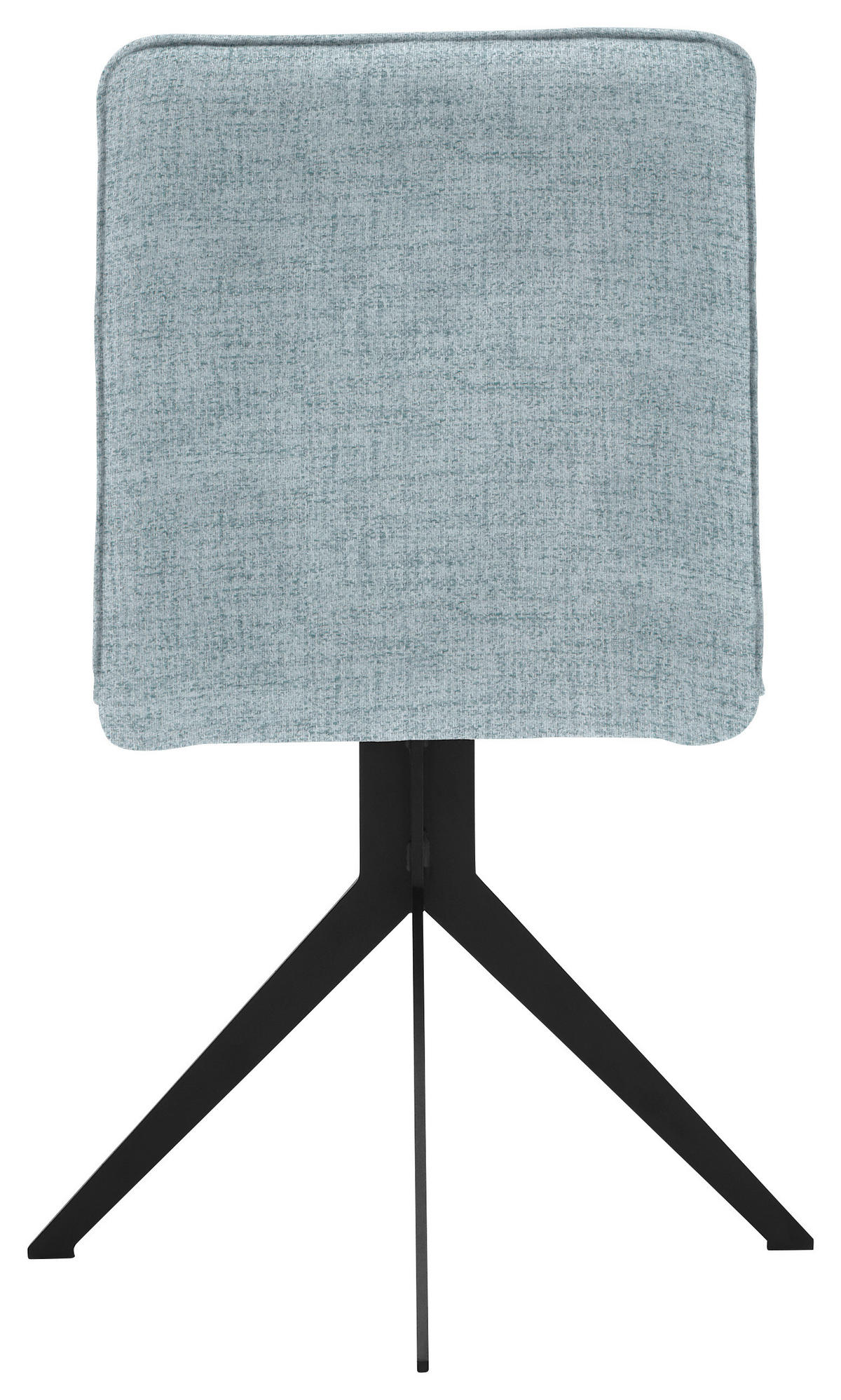 STUHL Webstoff Hellblau, Schwarz  - Schwarz/Hellblau, Design, Textil/Metall (46,5/87/64cm) - Voleo