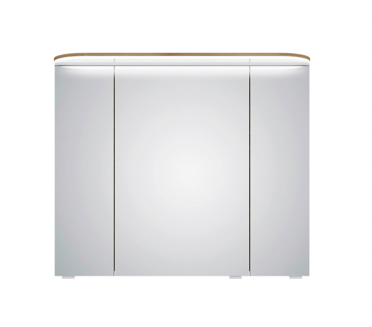 SPIEGELSCHRANK 85,2/72,3/17 cm  - Chromfarben/Eichefarben, KONVENTIONELL, Glas/Holzwerkstoff (85,2/72,3/17cm) - Pelipal