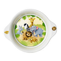 SCHALE Afrikatiere   - Gelb/Weiß, KONVENTIONELL, Keramik (21,5/17,5/5cm) - Ritzenhoff Breker