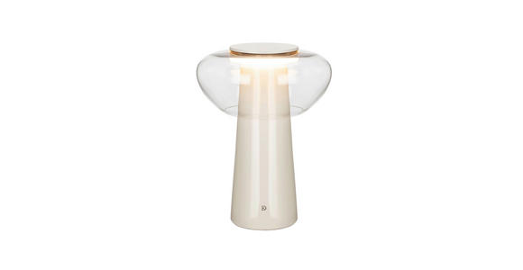 LED-TISCHLEUCHTE Daja 28/38,4 cm  - Grau, Design, Glas/Keramik (28/38,4cm) - Dieter Knoll