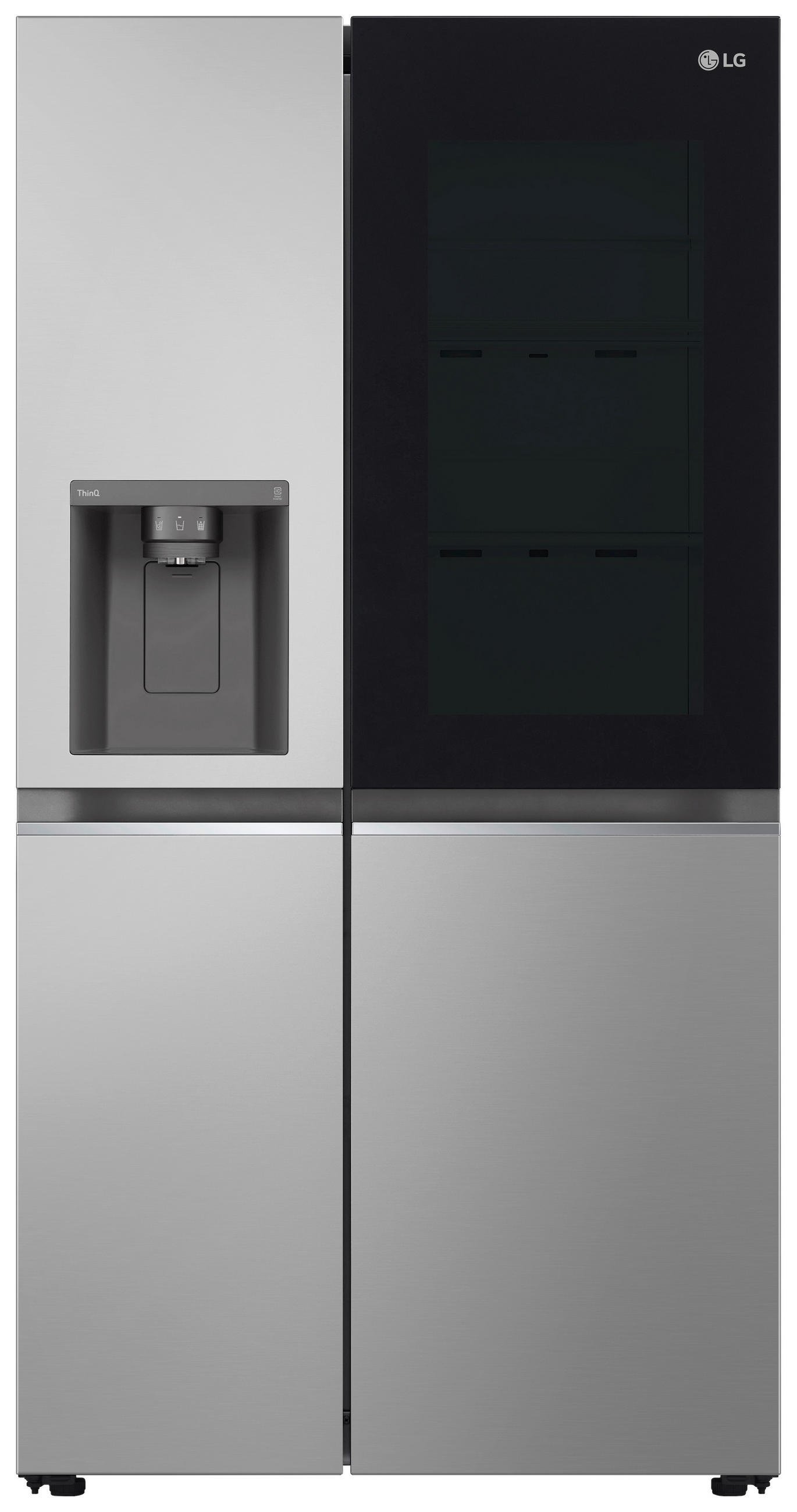 SIDE-BY-SIDE 91,3/179/73,5 cm GSGV81PYLL  - Silberfarben, Trend, Glas/Kunststoff (91,3/179/73,5cm) - LG