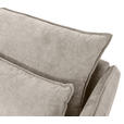 ECKSOFA in Webstoff Beige  - Beige/Schwarz, Design, Textil/Metall (338/165cm) - Hom`in