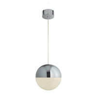 LED-HÄNGELEUCHTE Marbles 25/150 cm  - Chromfarben, MODERN, Glas/Textil (25/150cm) - Searchlight