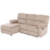 ECKSOFA in Webstoff Beige  - Beige/Schwarz, Basics, Kunststoff/Textil (159/216cm) - P & B