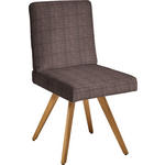 STUHL  in Flachgewebe Holz, Textil  - Eichefarben/Dunkelbraun, Design, Holz/Textil (46/94/58cm) - Dieter Knoll