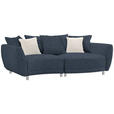 BIGSOFA Anthrazit  - Anthrazit/Silberfarben, Design, Kunststoff/Textil (243/72/143cm) - Carryhome