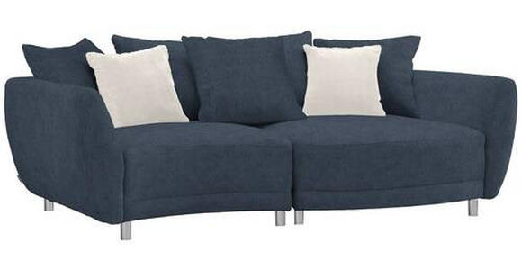 BIGSOFA Anthrazit  - Anthrazit/Silberfarben, Design, Kunststoff/Textil (243/72/143cm) - Carryhome