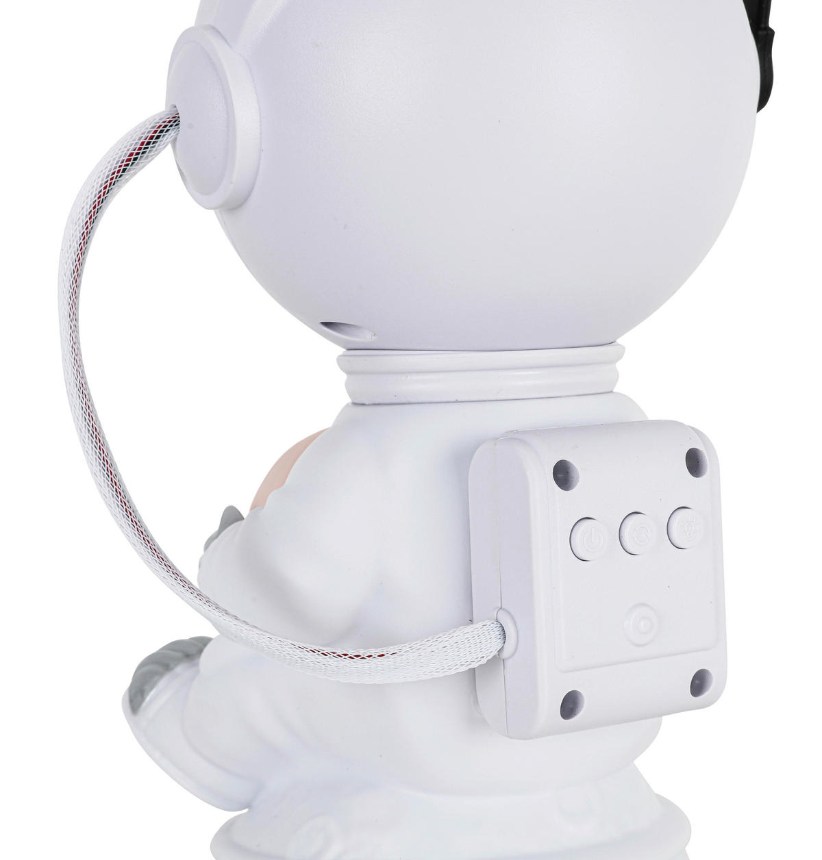 DEČJA STONA LAMPA - bela/srebrna, Trendi, plastika (12,5/20,5/11,5cm) - Novel