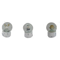 SCHNEEKUGEL - Hellbraun/Silberfarben, LIFESTYLE, Glas/Kunststoff (9,5/11,5/9,5cm) - X-Mas