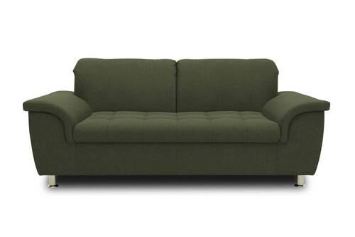 Zweisitzer-Sofa mit Funktion Webstoff Grün  - Chromfarben/Grün, KONVENTIONELL, Textil/Metall (190/81/105cm) - MID.YOU