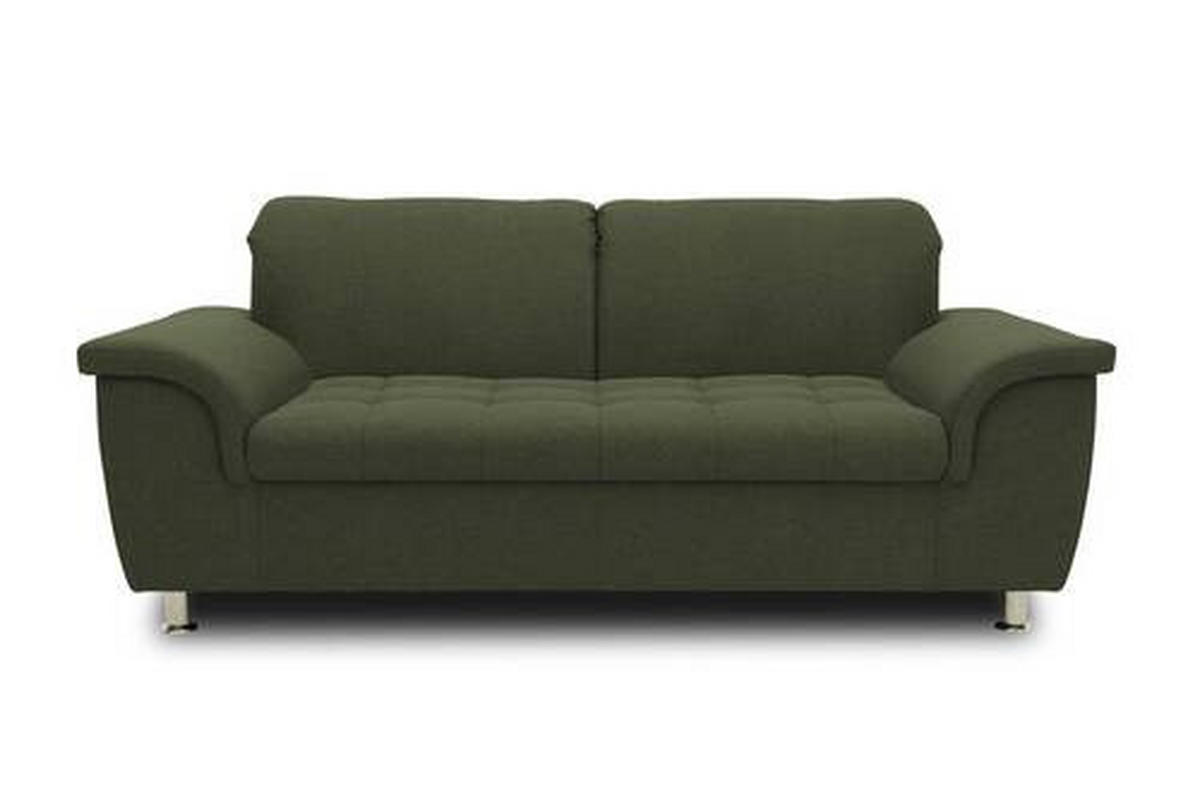 2-SITZER-SOFA in Webstoff Grün  - Chromfarben/Grün, KONVENTIONELL, Textil/Metall (190/81/97cm) - MID.YOU