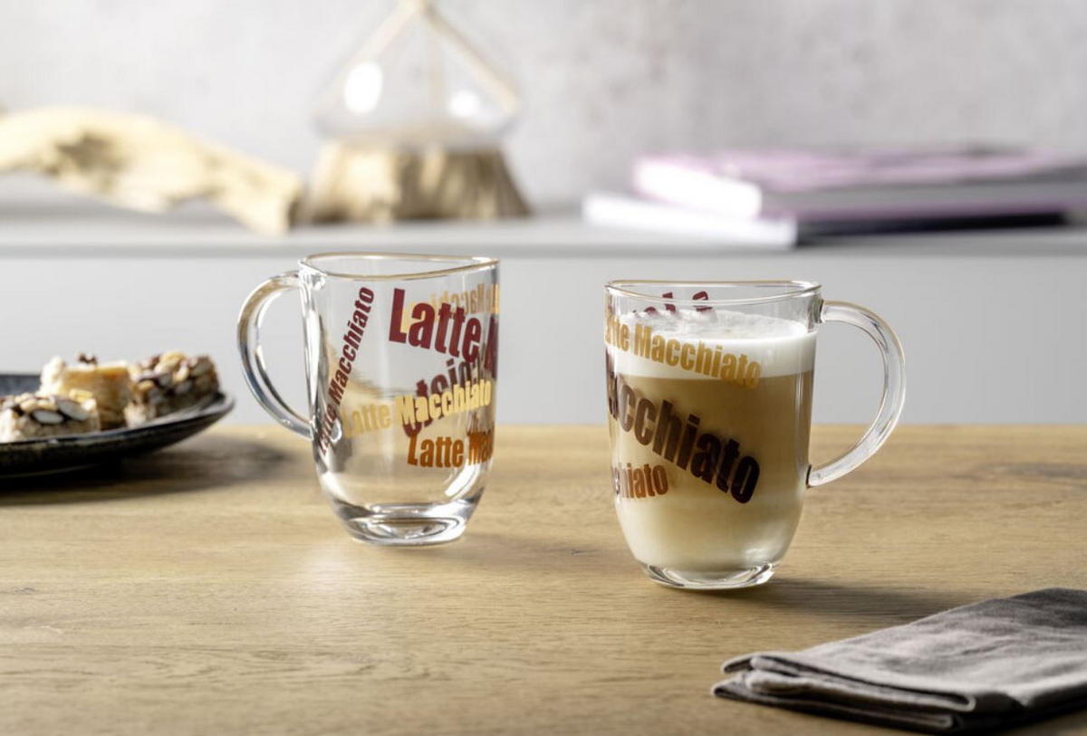 KAFFEEGLAS - Transparent/Beige, KONVENTIONELL, Glas (380ml) - Leonardo
