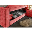BOXSPRINGBETT 180/200 cm  in Rot  - Rot, KONVENTIONELL, Textil (180/200cm) - Carryhome