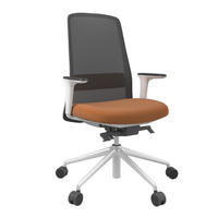 DREHSTUHL Orange, Schwarz, Weiß  - Schwarz/Orange, MODERN, Kunststoff/Textil (70/103-115/70cm)