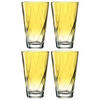 GLÄSERSET Twist 4-teilig  - Gelb, Design, Glas (8,00/13,00/8,00cm) - Leonardo