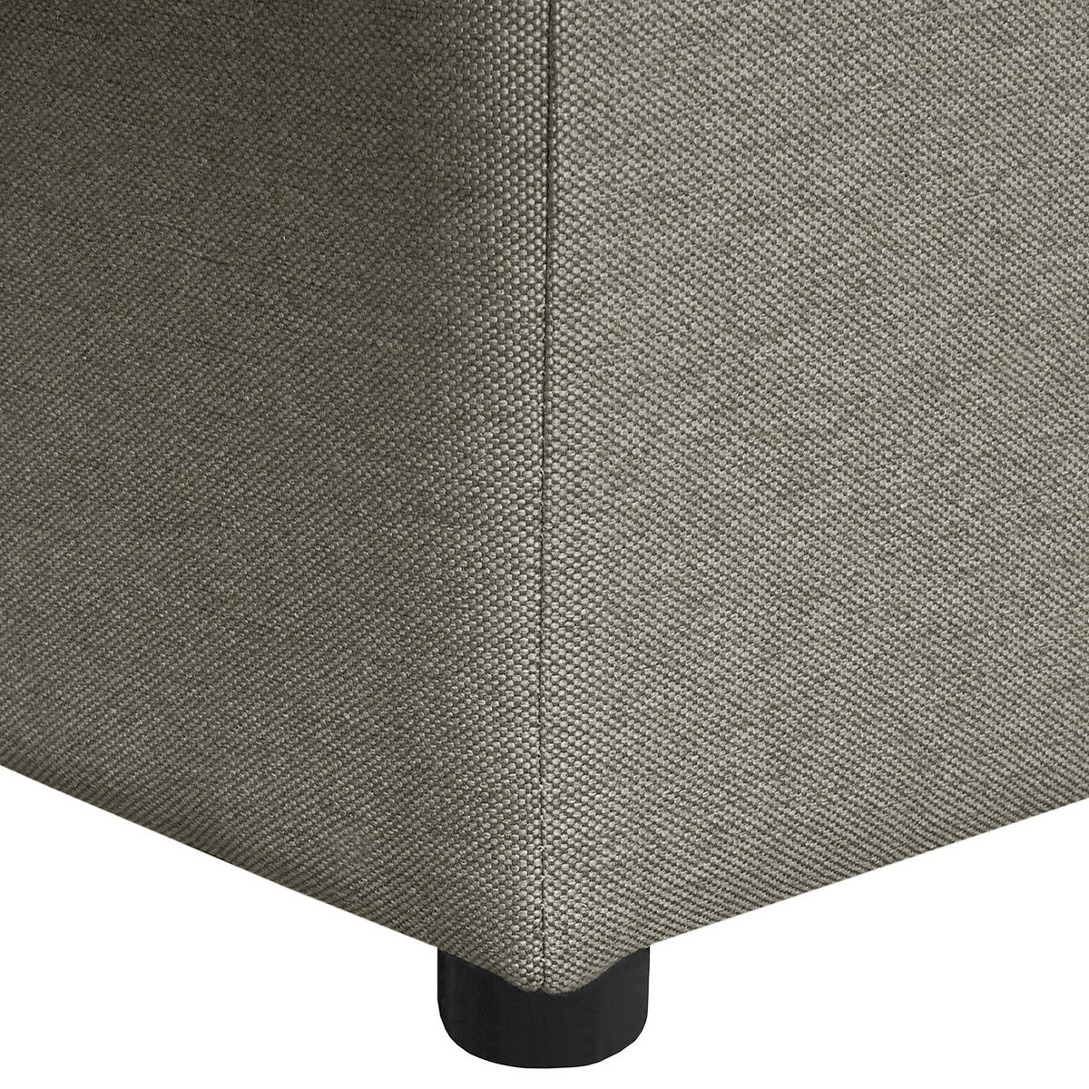 ECKSOFA Naomi in Mikrofaser Taupe Rückenkissen  243/284 cm  - Taupe/Schwarz, Design, Kunststoff/Textil (243/284cm) - P & B