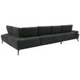 WOHNLANDSCHAFT in Webstoff Anthrazit  - Anthrazit/Schwarz, Design, Textil/Metall (157/354/208cm) - Dieter Knoll